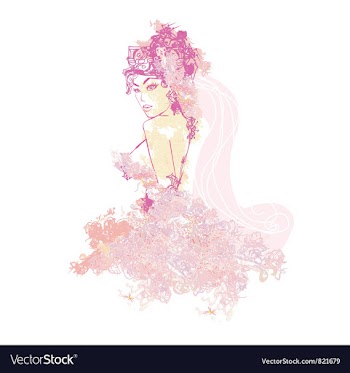 Beautiful abstract bride vector image