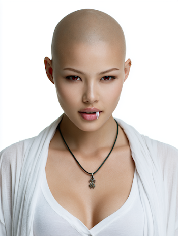 Beautiful Asian Female Vampire Portrait