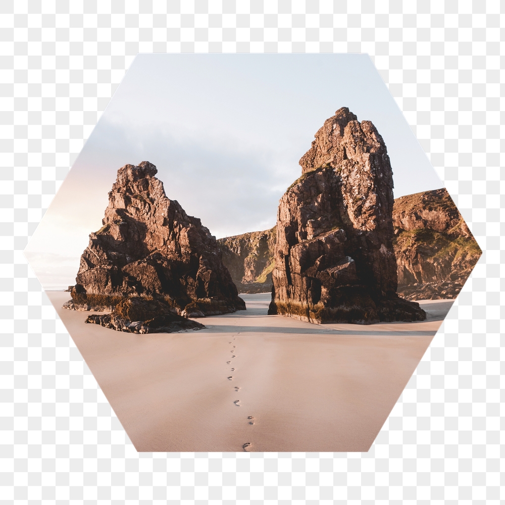 Beautiful beach png footprints badge | Free PNG - rawpixel