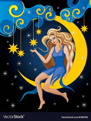 Beautiful Blonde Night Elf vector image