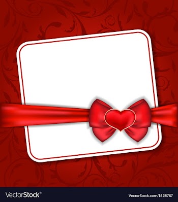  					Beautiful card for Valentine Day with red heart vector image														