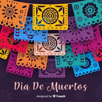 Beautiful dia de muertos background Free Vector