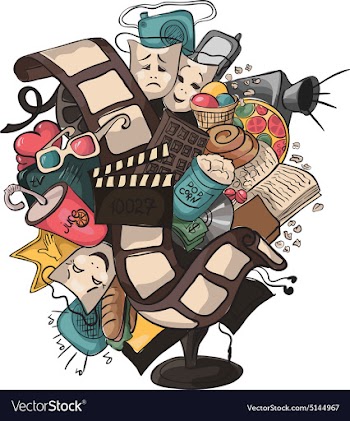 Beautiful doodle about the movie vector image