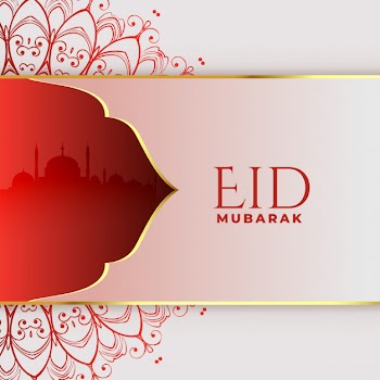 Beautiful eid mubarak greeting design