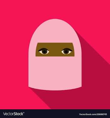 Beautiful face of arabic muslim woman vector image