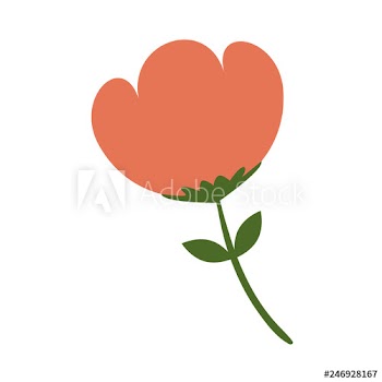 beautiful flower decorative icon