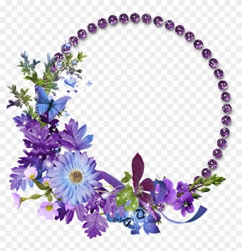 Beautiful Flower Frames - Flower Circle Frame Png
