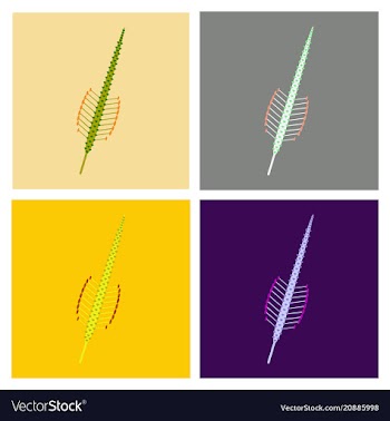 Beautiful flower on color background in flat style vector image