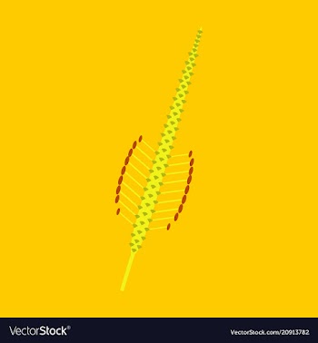 Beautiful flower on color background in flat style vector image