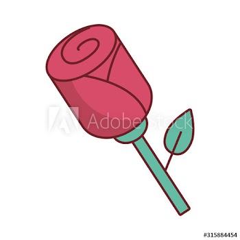 beautiful flower plant icon