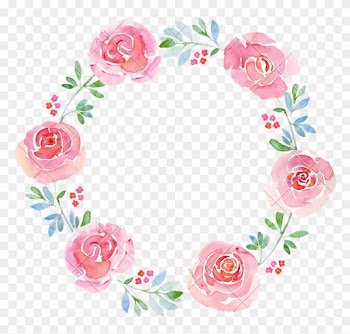 Beautiful Flower Watercolor Wreath - Watercolor Flower Wreath Png