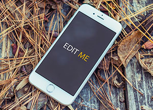 Beautiful Free Autumn iPhone 6 Mock-up PSD For Web & Graphic Designers edit me 