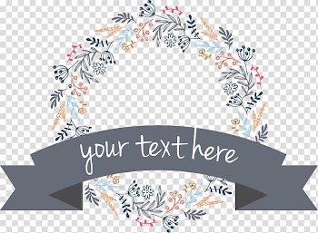 Beautiful garland ribbon transparent background PNG clipart