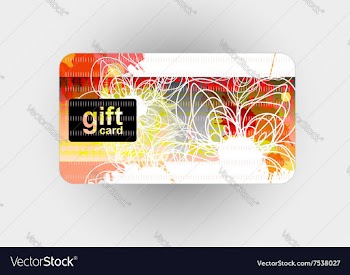 Beautiful gift card vector image