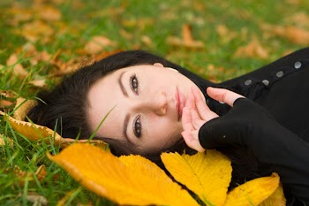 beautiful girl and autumn