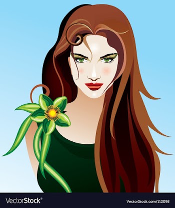 Beautiful girl vector image