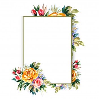 Beautiful hand draw floral wedding card template Free Vector