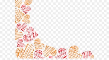 Beautiful hand-painted cartoon heart border 