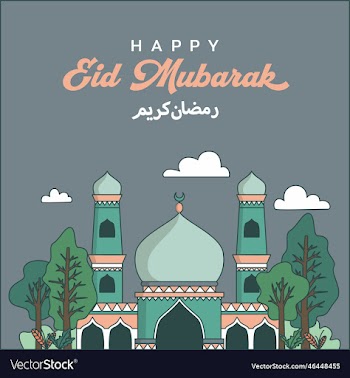 beautiful handdrawn mosque with line art design