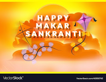 beautiful happy makar sankranti festival