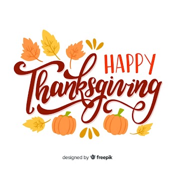 Beautiful happy thanksgiving lettering Free Vector