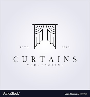 beautiful inspiration curtains template logo