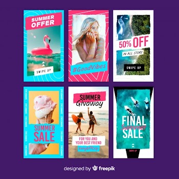 Beautiful instagram story template collection