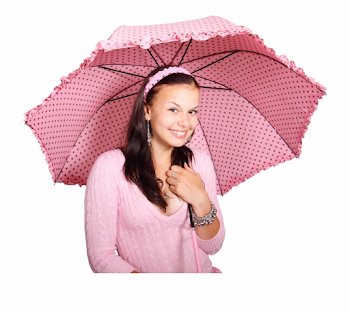Beautiful Lady With Umbrellas Free PNG Images & Clipart Download ...