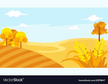 Beautiful landscape with blue sky vector image