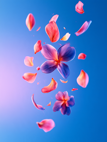 Beautiful Lilac Flower Petals in Motion