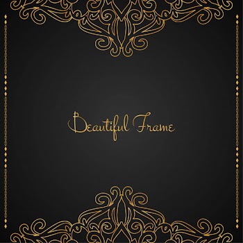 Beautiful luxury golden frame background Free Vector