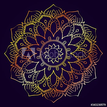 beautiful mandala with purple color background