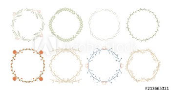 Beautiful monogram set with floral elements