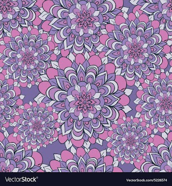 Beautiful pattern with flowers on a purple vector image