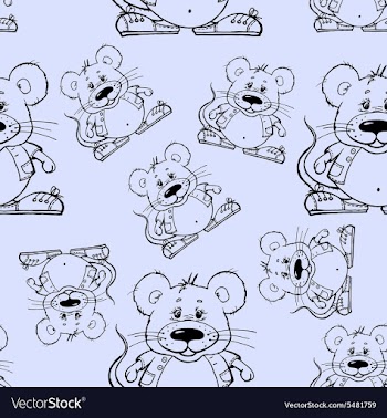 Beautiful pattern with mouse vector image