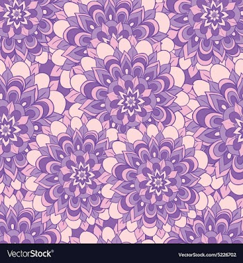 Beautiful pattern with purple flowers vector image
