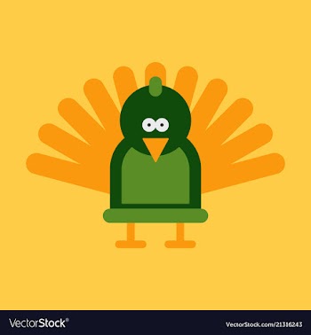 Beautiful peacock cartoon outline drawing to color vector image