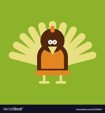 Beautiful peacock cartoon outline drawing to color vector image