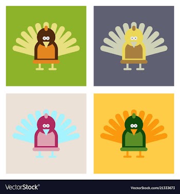 Beautiful peacock cartoon outline drawing to color vector image