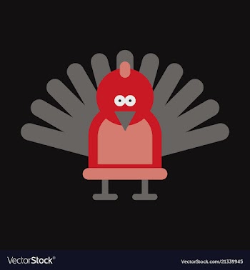 Beautiful peacock cartoon outline drawing to color vector image