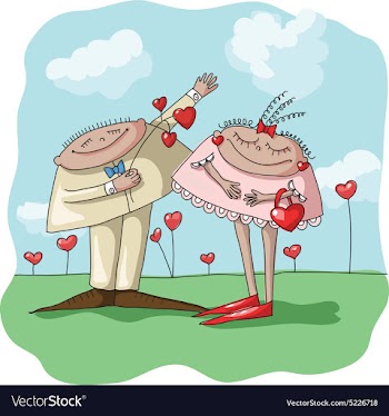 Beautiful picture with a couple in love vector image