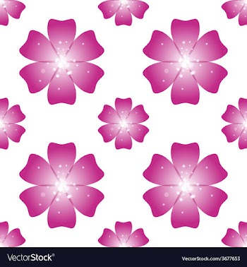 Beautiful pink flower Seamless floral pattern vector image
