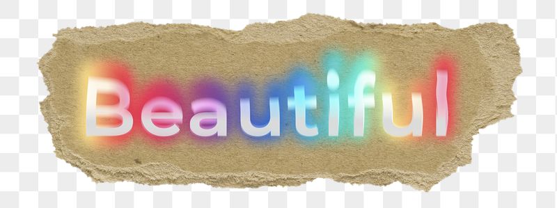 Beautiful png ripped paper word | Free PNG - rawpixel