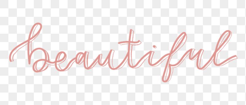 Beautiful png word sticker, handwritten | Free PNG - rawpixel