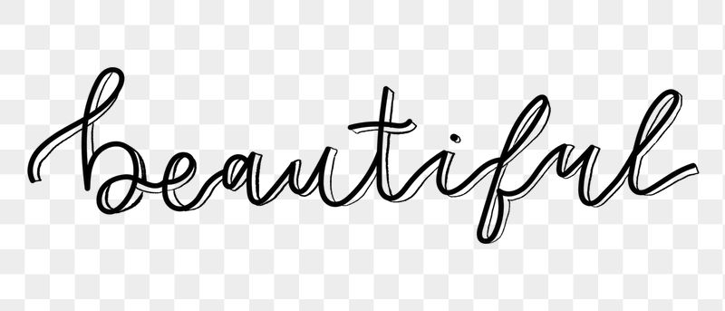 Beautiful png word sticker, handwritten | Free PNG - rawpixel