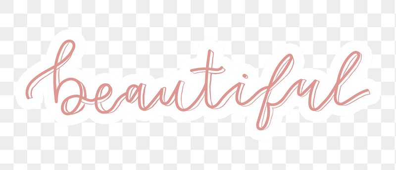 Beautiful png word sticker typography, | Free PNG - rawpixel