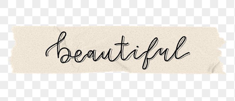 Beautiful png word sticker, washi | Free PNG - rawpixel