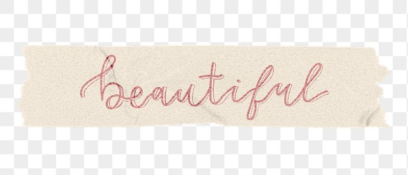 Beautiful png word sticker, washi | Free PNG - rawpixel