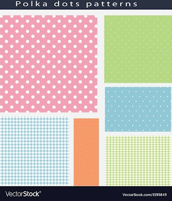  					Beautiful polka dots patterns vector image														