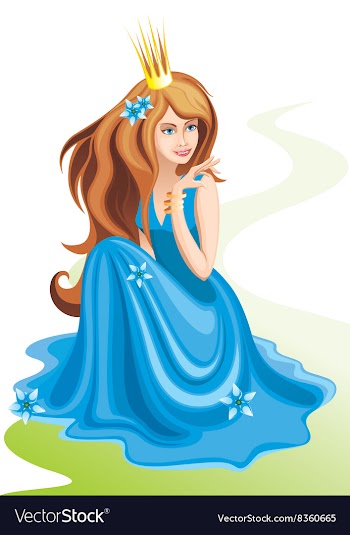 Beautiful Princess Sitting vector image